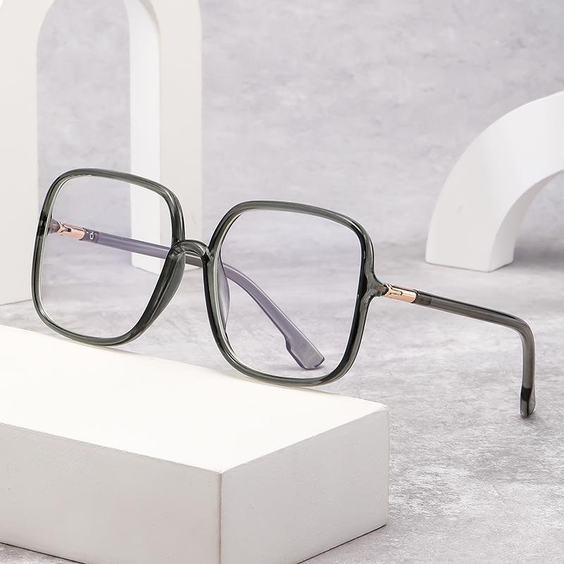 Women Fashion Glasses - Oversized Square Anti-Blue Light Eyeglasses for