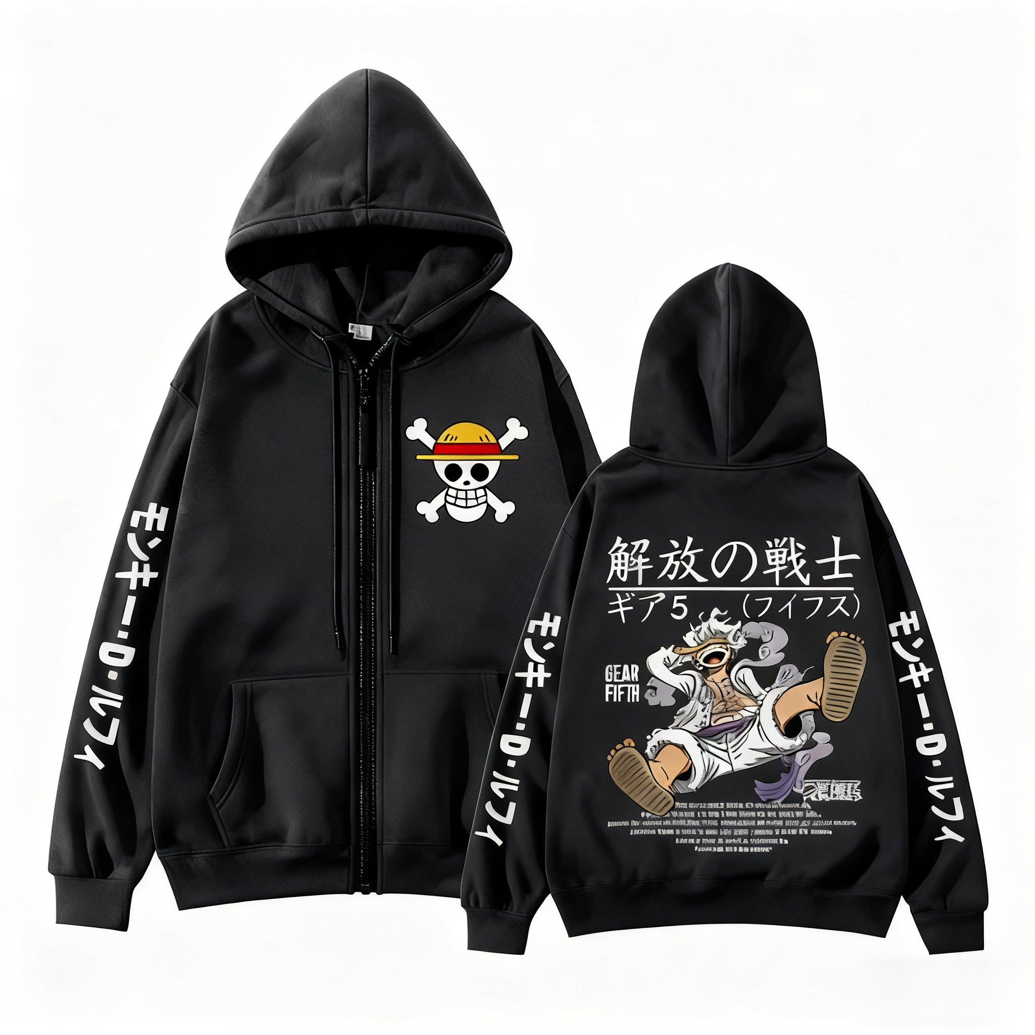 Women'S Fashion Zip Hoodie - Monkey D Luffy Gear 5 One