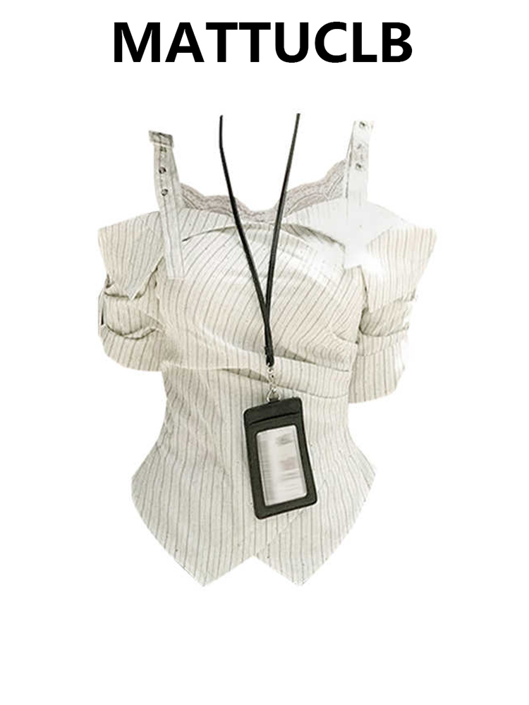 Women'S Y2K Fashion Aesthetic - 2026 Summer Women Striped Shirt Short