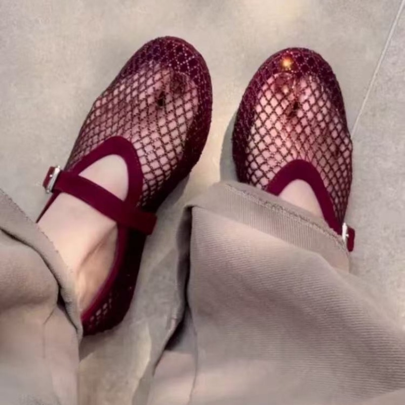 Women'S Fashion Loafers - Hollow Rhinestone Baotou Sandals Women 2026