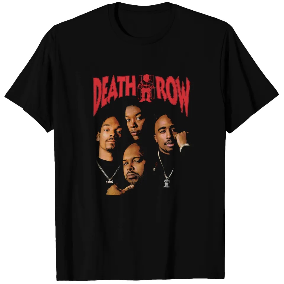 Women'S Fashion Magazine - Black Printed T-shirt Death Row Records