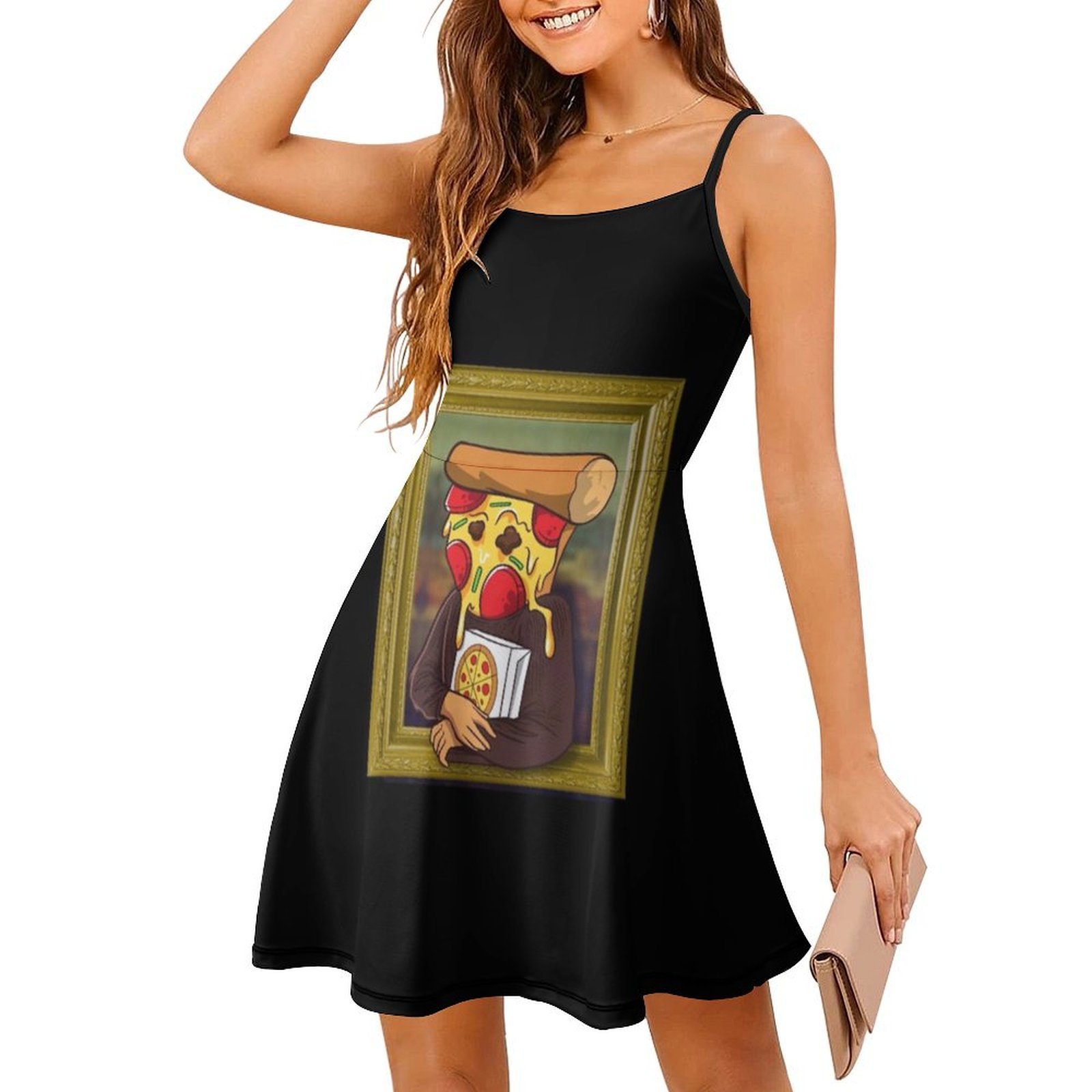 The Pizza Mona Lisa Funny Arti - đánh giá và giá Smocked Dress Women