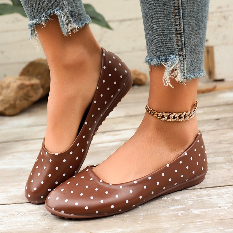 Ladies White Polka Dot Flats R - đánh giá và giá Women'S Fashion Loafers