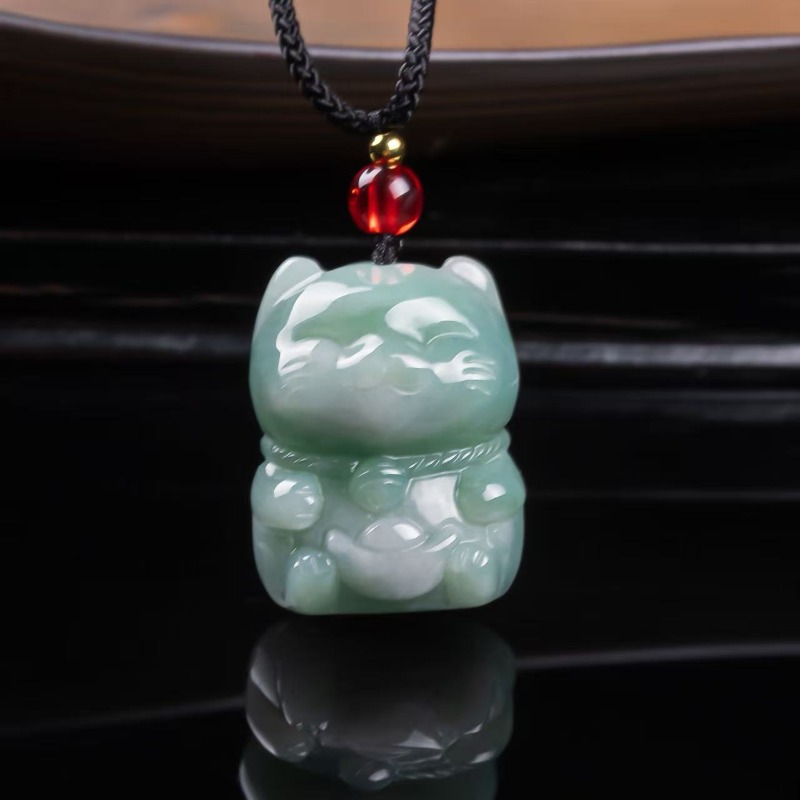 Natural Emerald Jade Lucky Cat - đánh giá và giá Women Fashion Designers