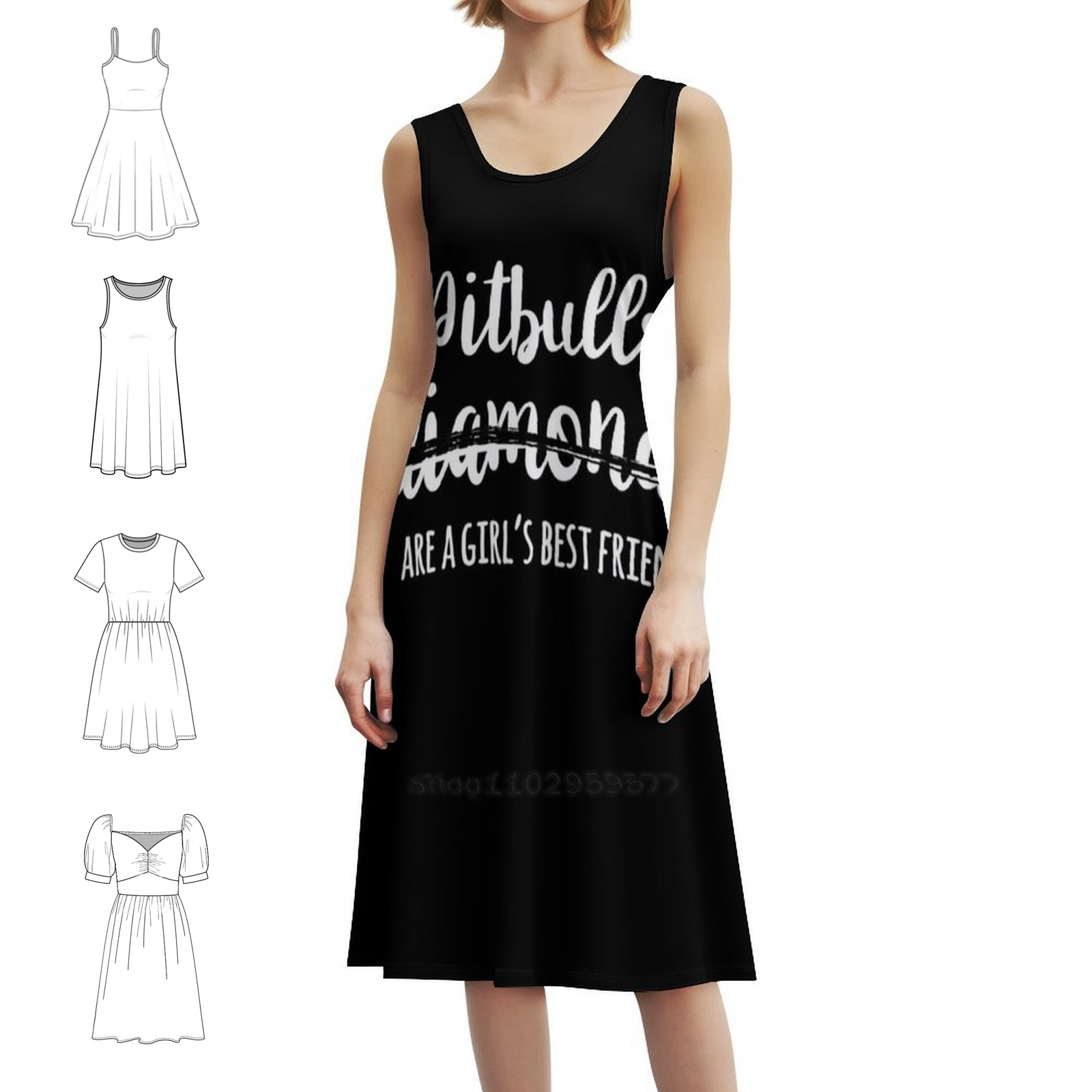 Pitbulls Are A Girl'S Best Fri - đánh giá và giá Smocked Dress Women