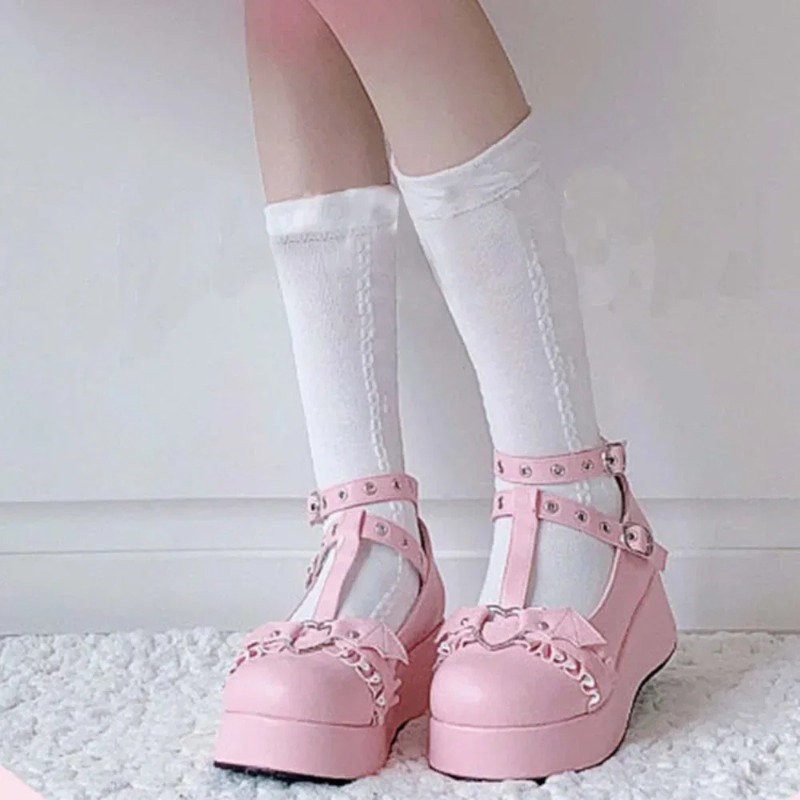 New Sweet Heart Buckle Wedges  - đánh giá và giá Women'S Fashion Loafers
