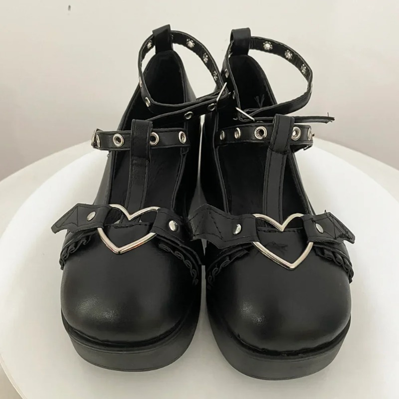 New Sweet Heart Buckle Wedges  - đánh giá và giá Women'S Fashion Loafers