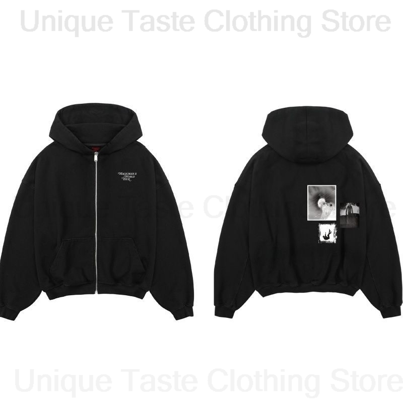 Jackson Wang MAGICMAN 2 Same Z - đánh giá và giá Women'S Fashion Zip Hoodie