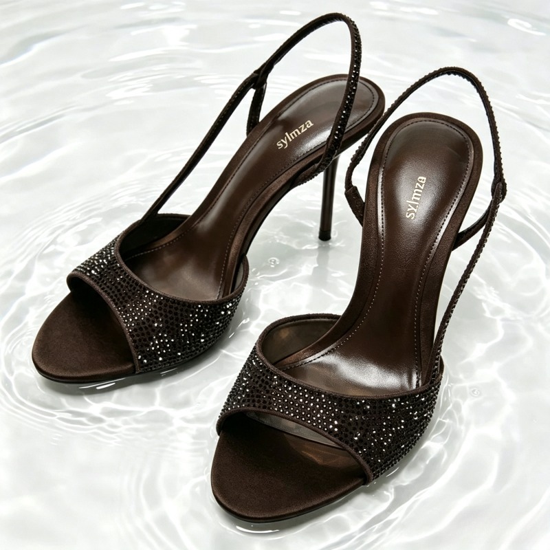 Fashion Crystal Detail Slingba - đánh giá và giá Women'S Fashion Brand Shoes