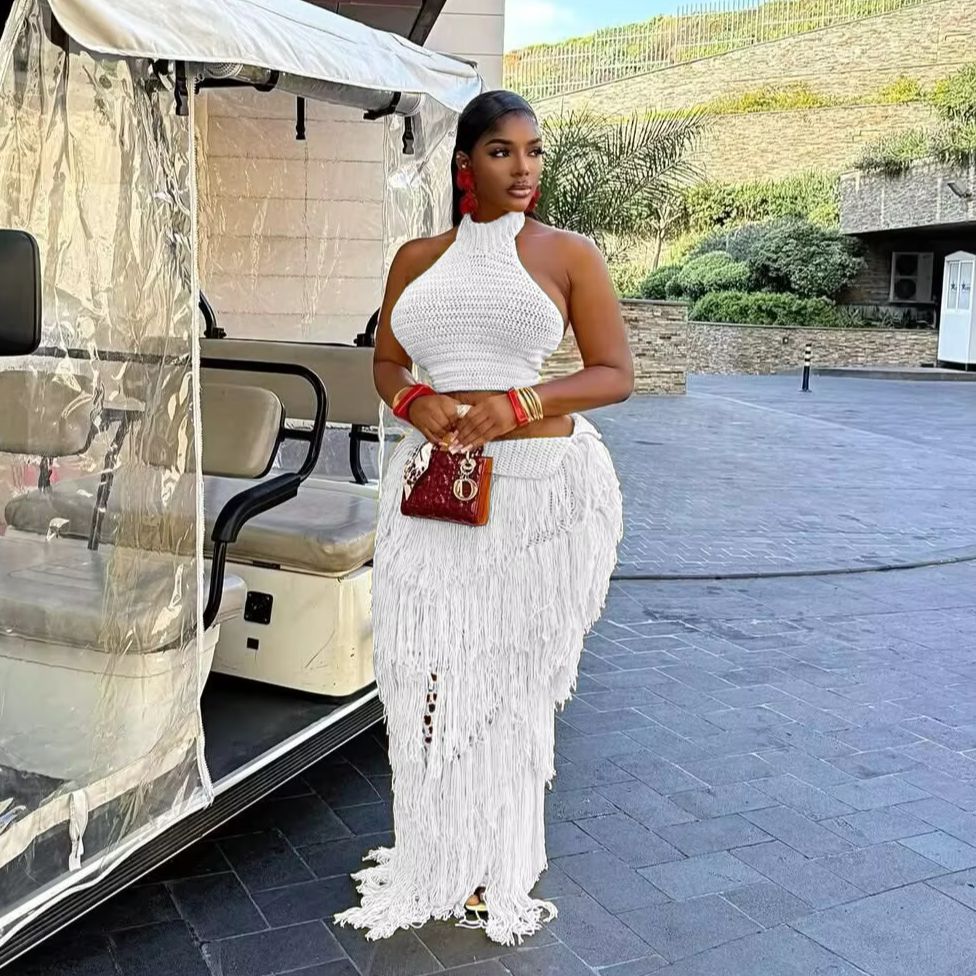 Crochet Knit Maxi Dress 2 Piec - đánh giá và giá Maxi Dress Boho
