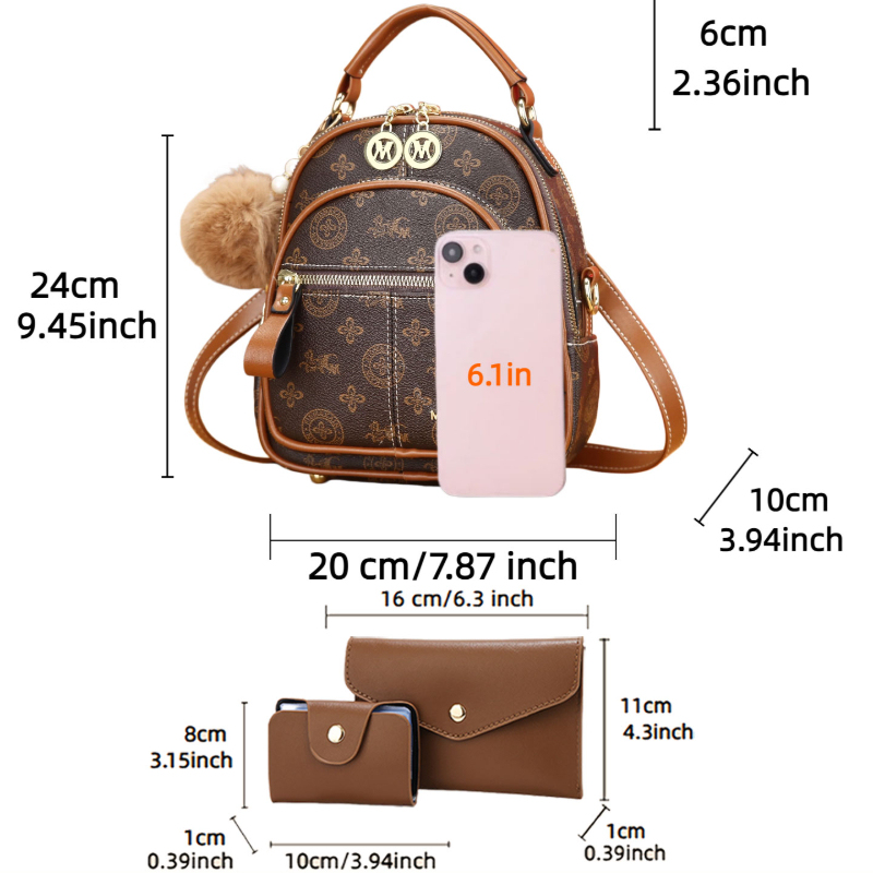 3-piece women's bag set, light - đánh giá và giá Crossbody Bag Women