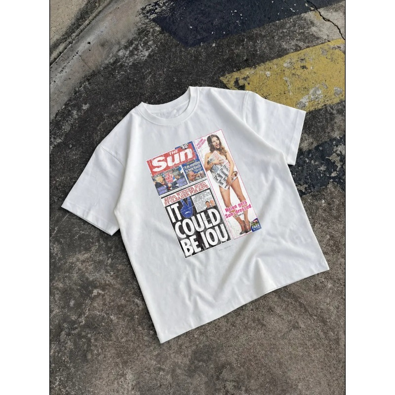 Female Vintage Newspaper T‑Shi - đánh giá và giá Women'S Fashion Magazine