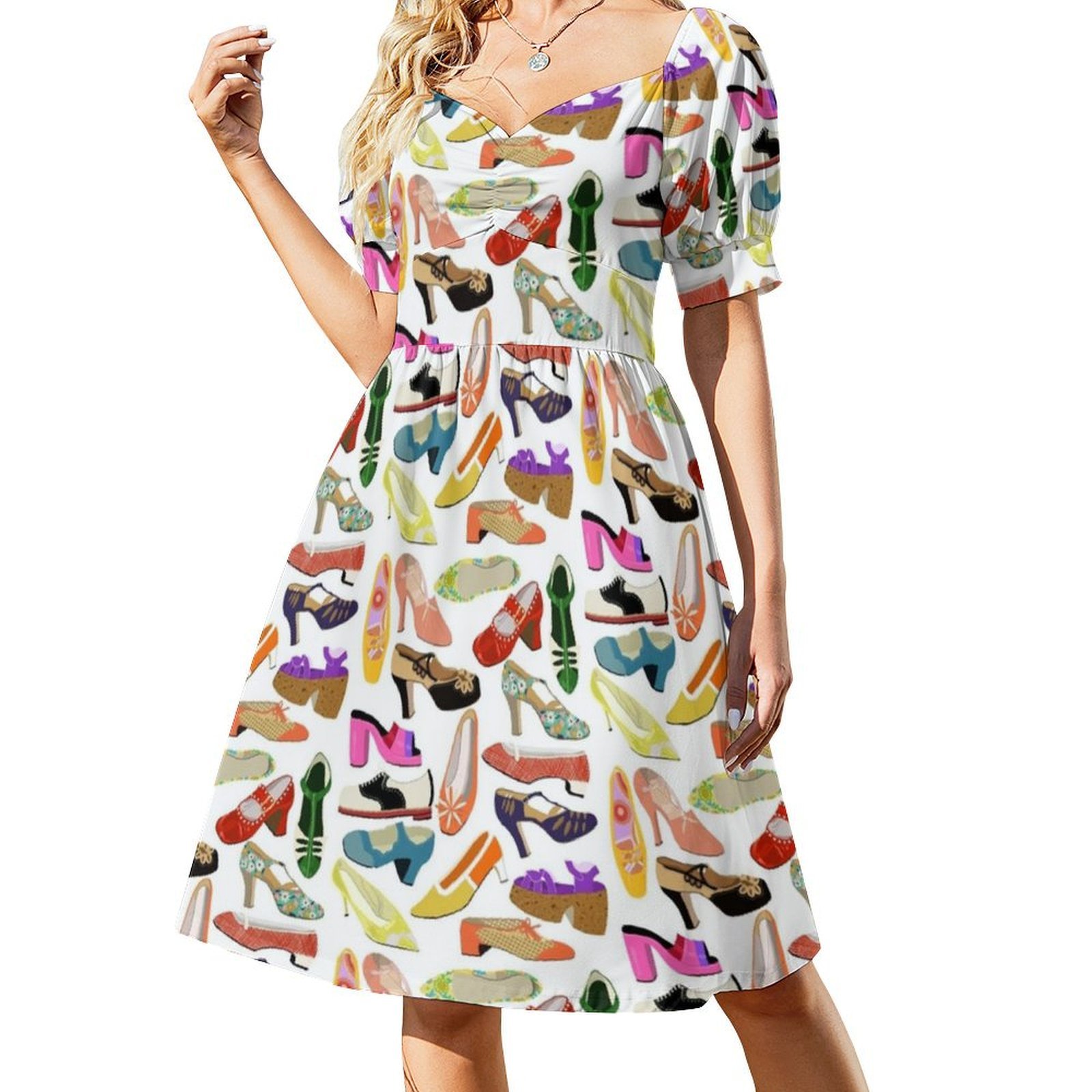 Vintage Shoe Collection Floral - đánh giá và giá Smocked Dress Women