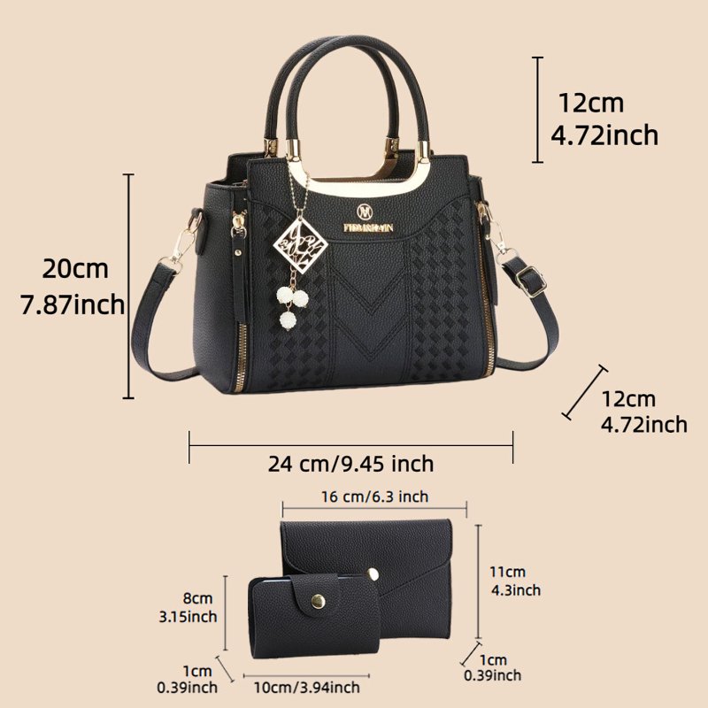 3-piece handbag set made of ly - đánh giá và giá Crossbody Bag Women
