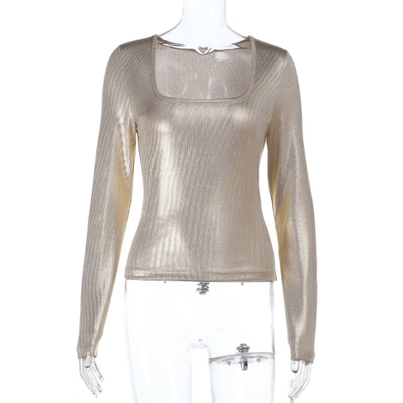 Women Metal Gilding Slim Fit T - đánh giá và giá Women'S Fashion Gilded Age