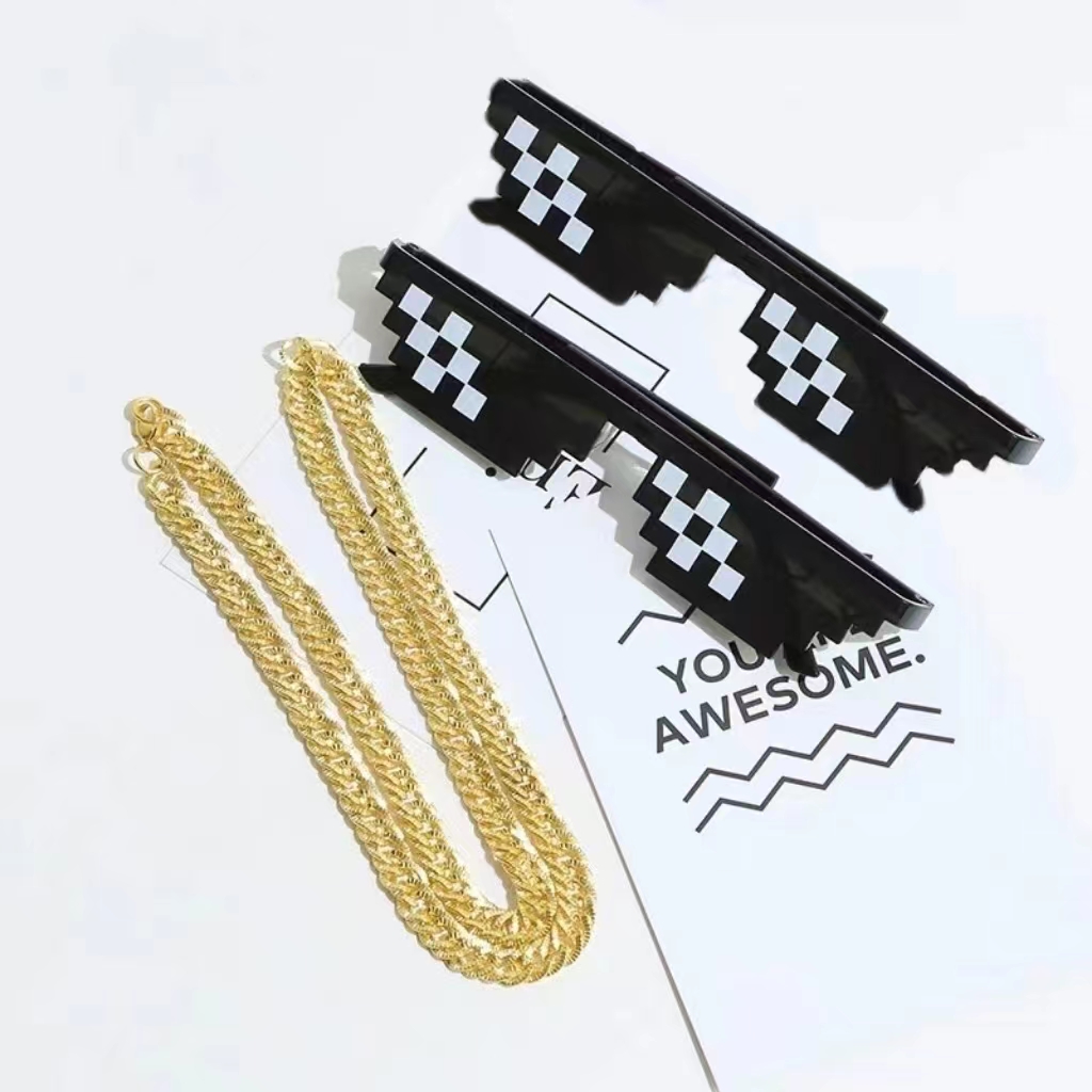 2Pcs Mosaic Sunglasses Cool Pa - đánh giá và giá Women Fashion Glasses