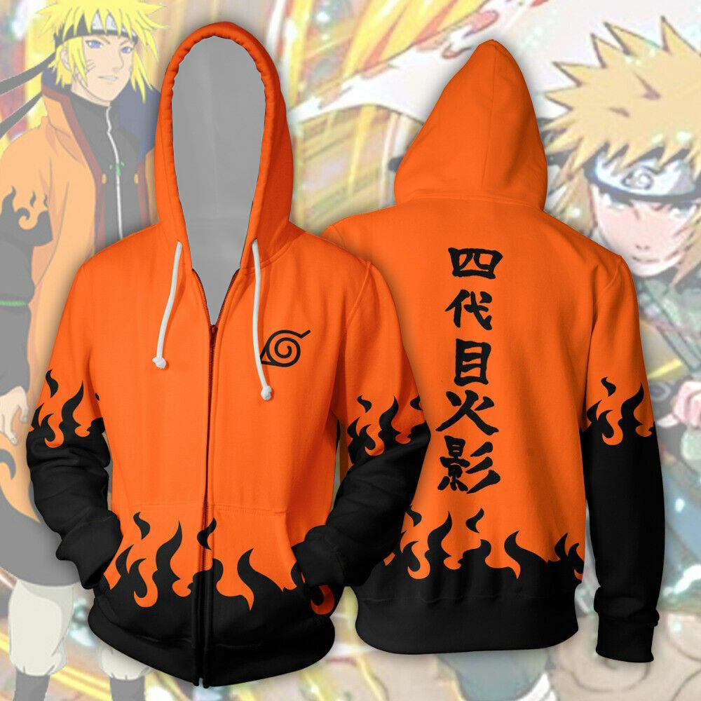 Naruto 4th Hokage Minato Anime - đánh giá và giá Women'S Fashion Zip Hoodie