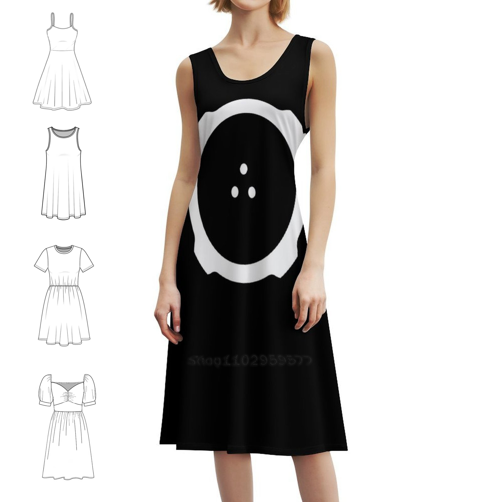 Ghost In The Shell Minimal Des - đánh giá và giá Smocked Dress Women