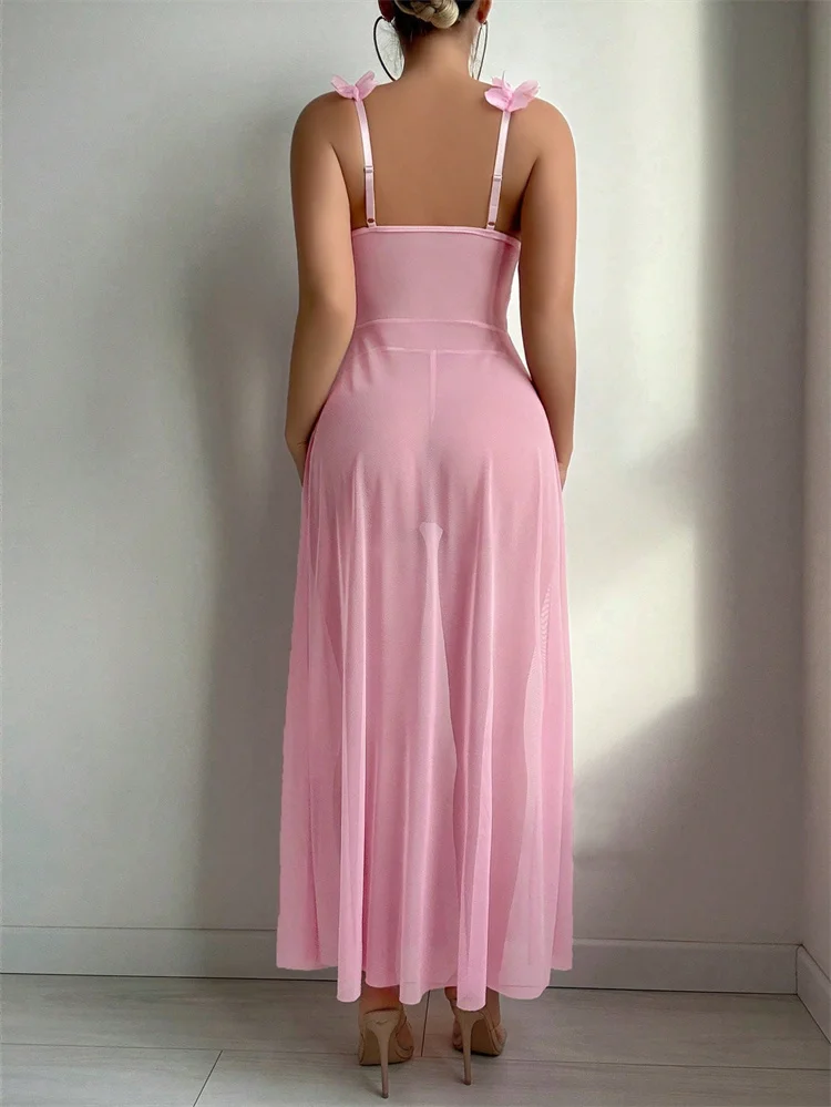 Pink Floral Lace See Through N - đánh giá và giá Floral Summer Dress