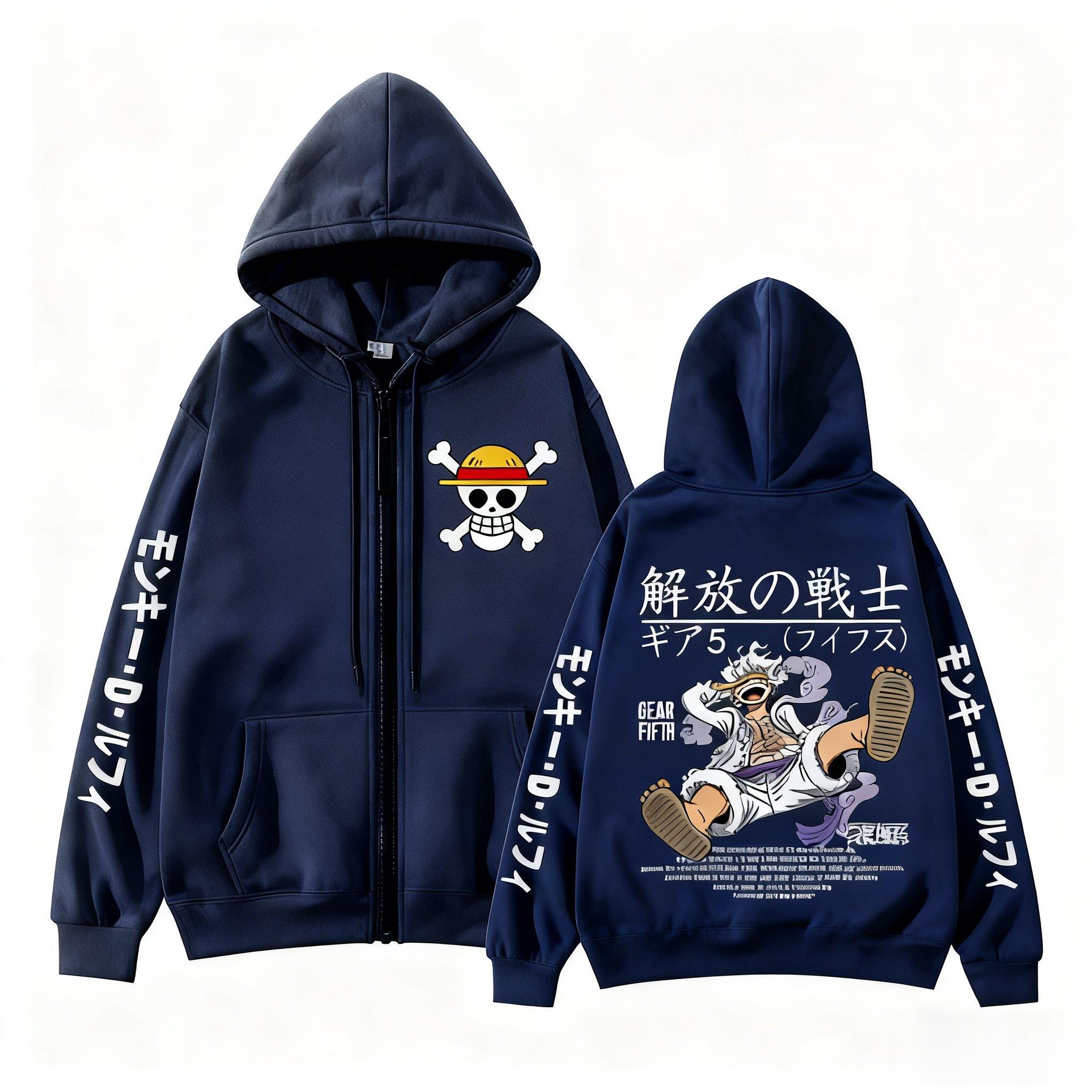Monkey D Luffy Gear 5 One Piec - đánh giá và giá Women'S Fashion Zip Hoodie