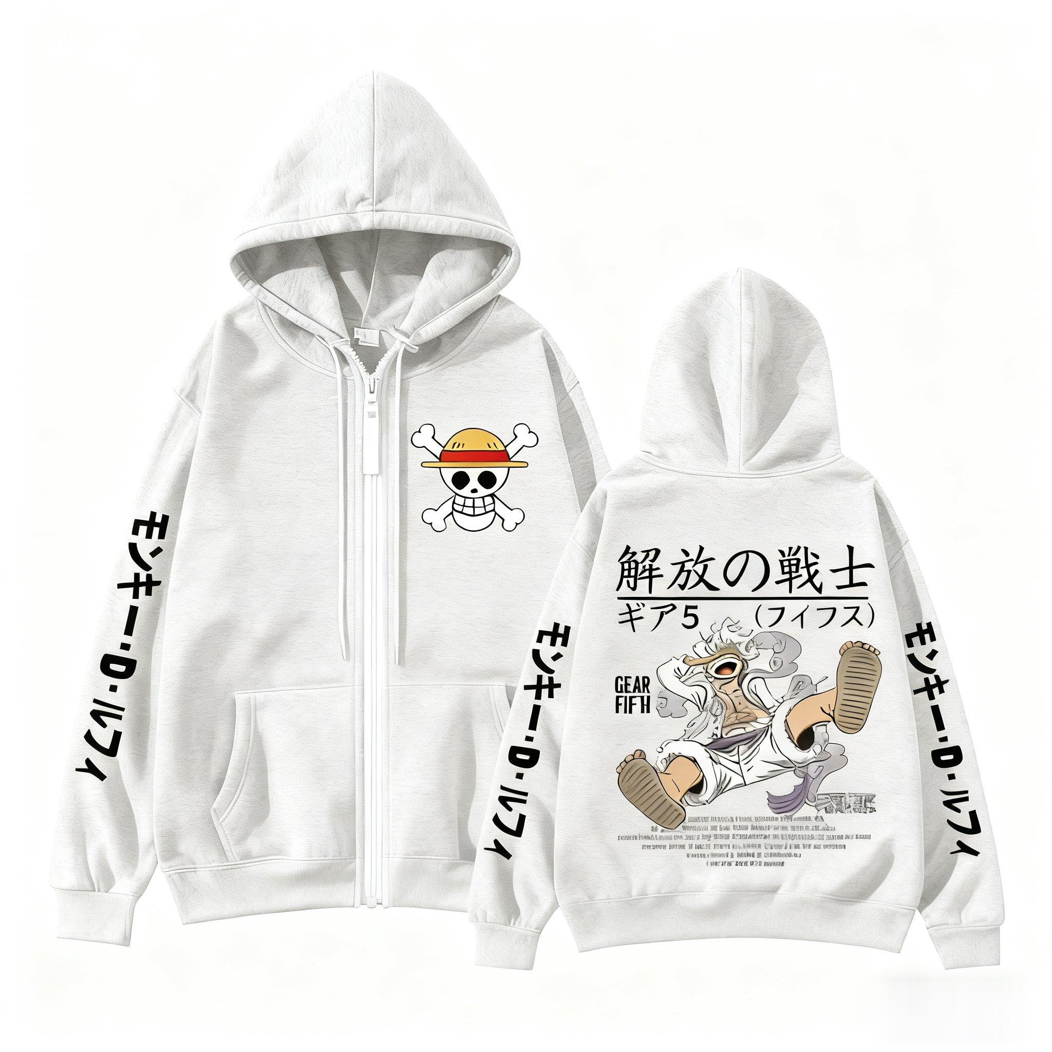 Monkey D Luffy Gear 5 One Piec - đánh giá và giá Women'S Fashion Zip Hoodie