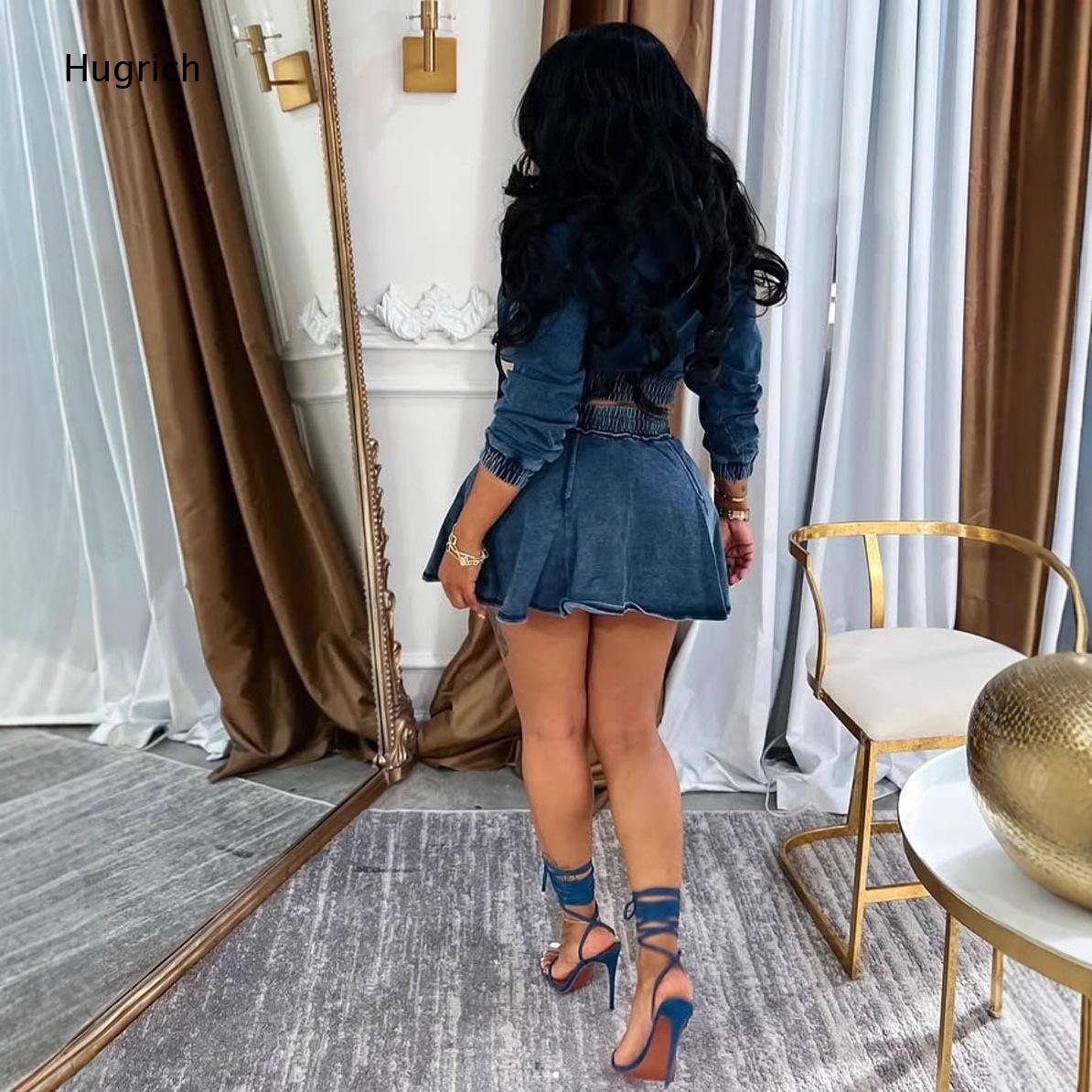 Hooded Long Sleeve Skort Rompe - đánh giá và giá Denim Shorts Women