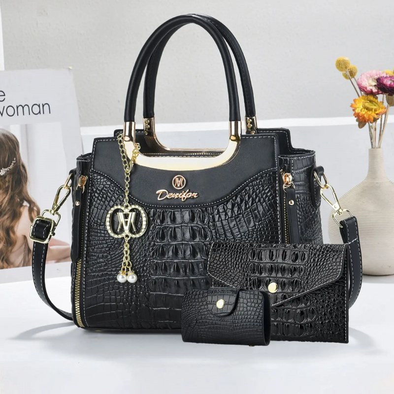 Women's Crocodile Texture Hand - đánh giá và giá Crossbody Bag Women