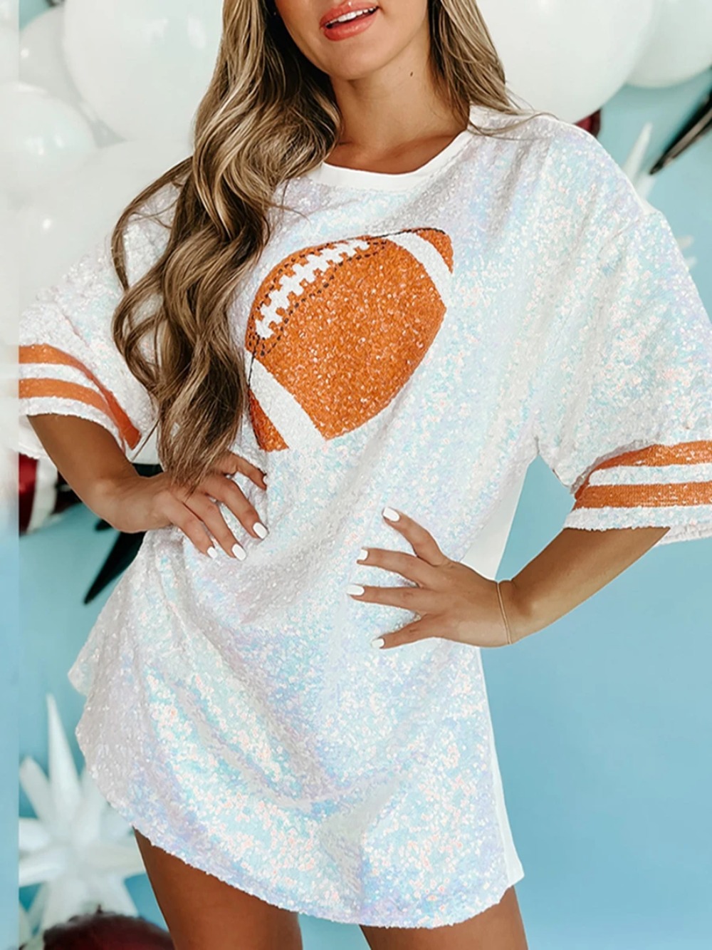 Women Sequined  Long T-Shirts  - đánh giá và giá Women'S Fashion Rugby Shirt