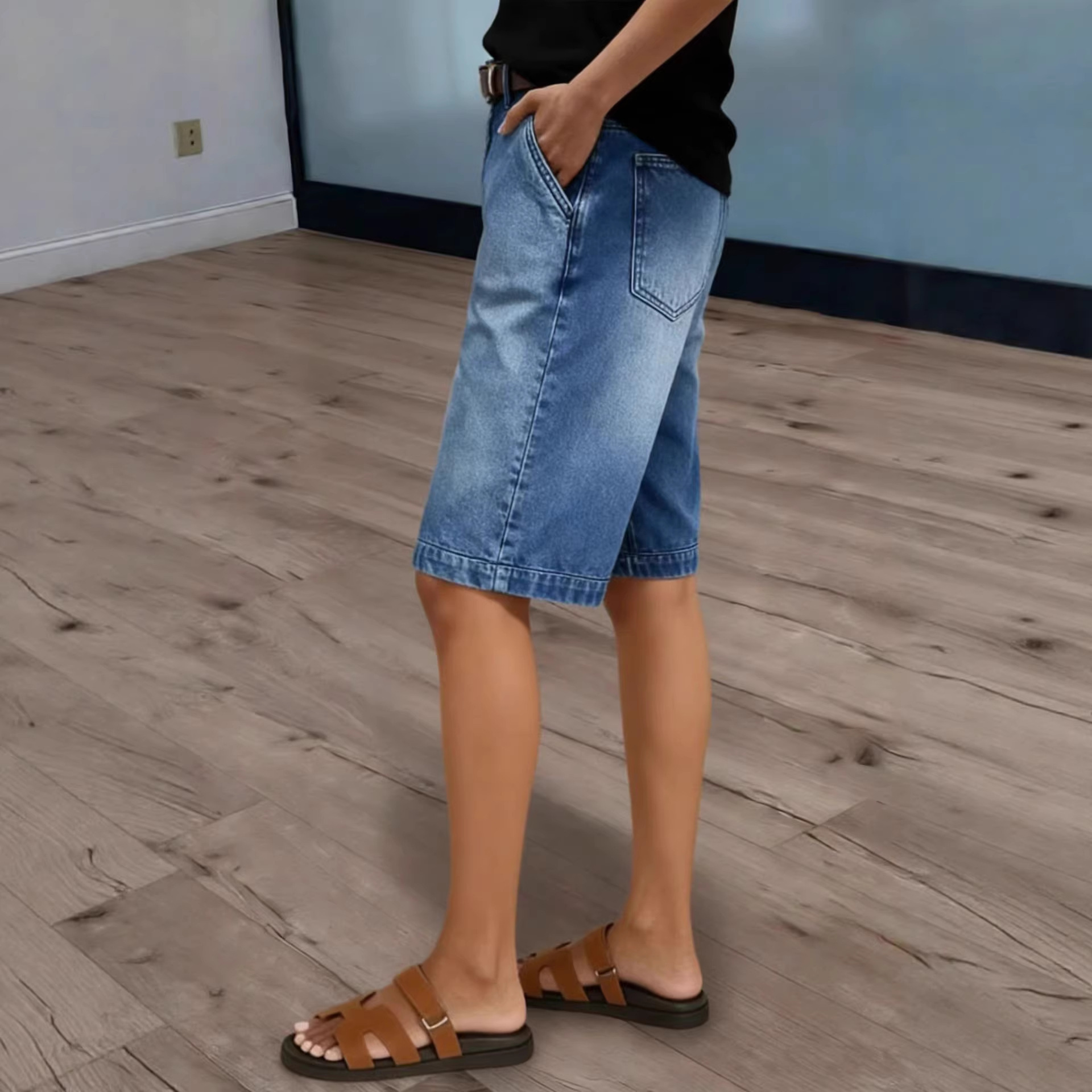 Women Knee Length Denim Shorts - đánh giá và giá Denim Shorts Women