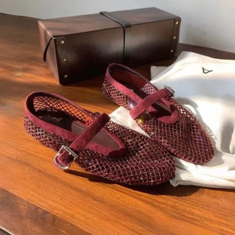 Hollow Rhinestone Baotou Sanda - đánh giá và giá Women'S Fashion Loafers