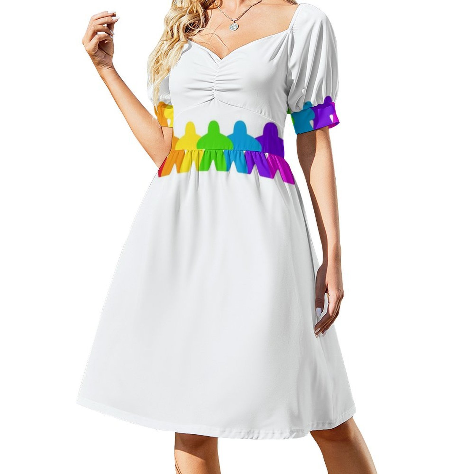 All The Colors Of The Meeples- - đánh giá và giá Smocked Dress Women