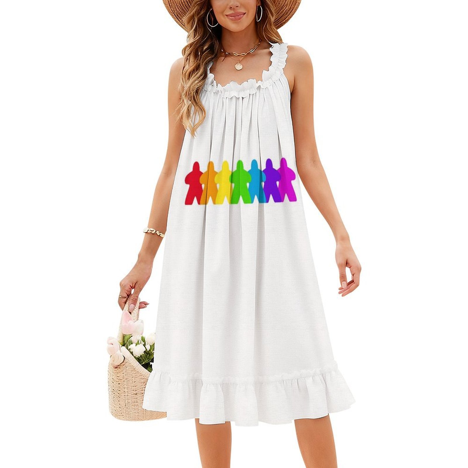 All The Colors Of The Meeples- - đánh giá và giá Smocked Dress Women