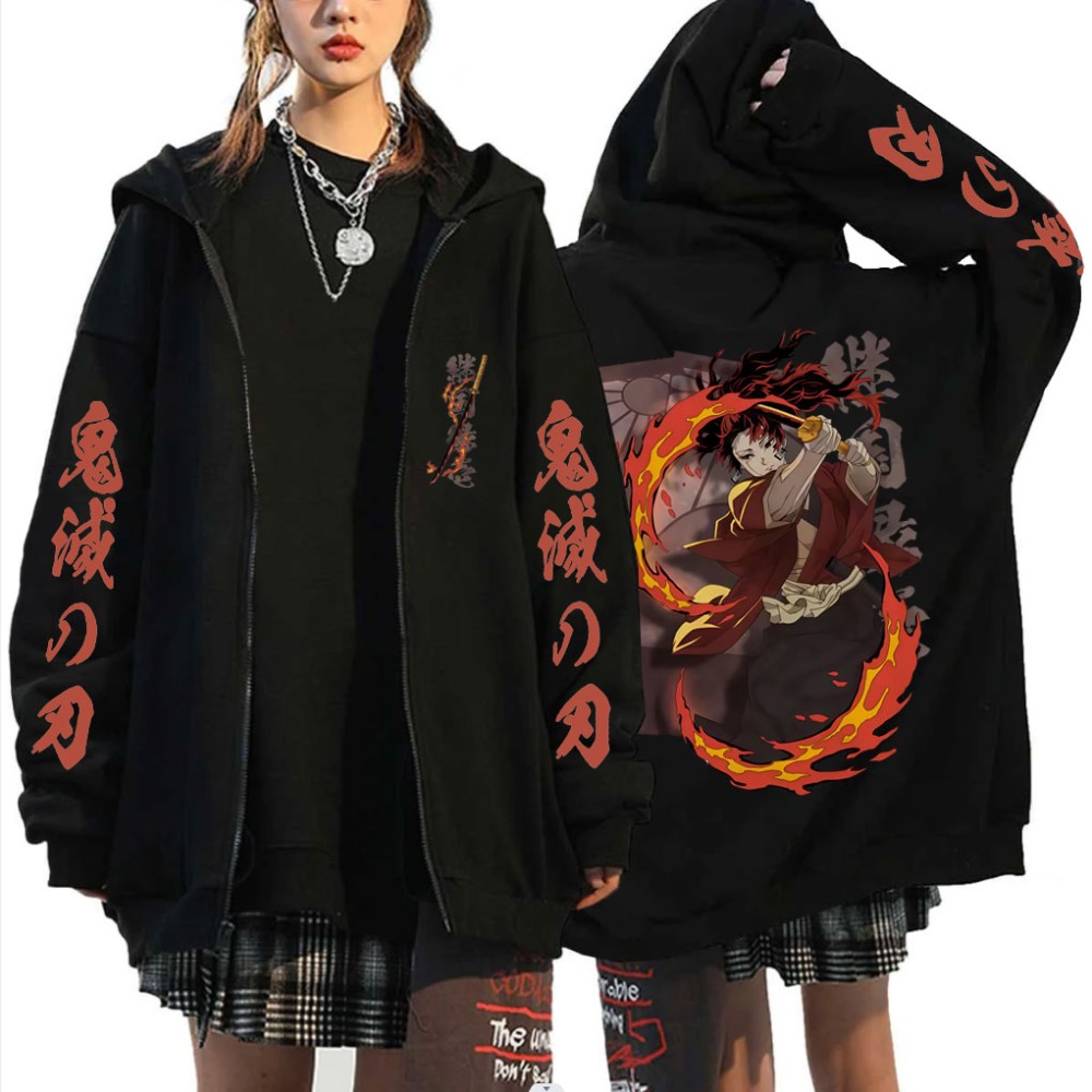 New Demon Slayer Tsugikuni Yor - đánh giá và giá Women'S Fashion Zip Hoodie