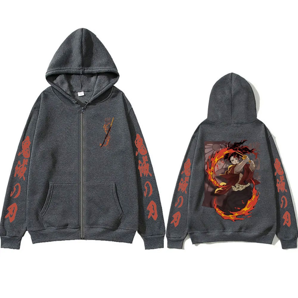 New Demon Slayer Tsugikuni Yor - đánh giá và giá Women'S Fashion Zip Hoodie