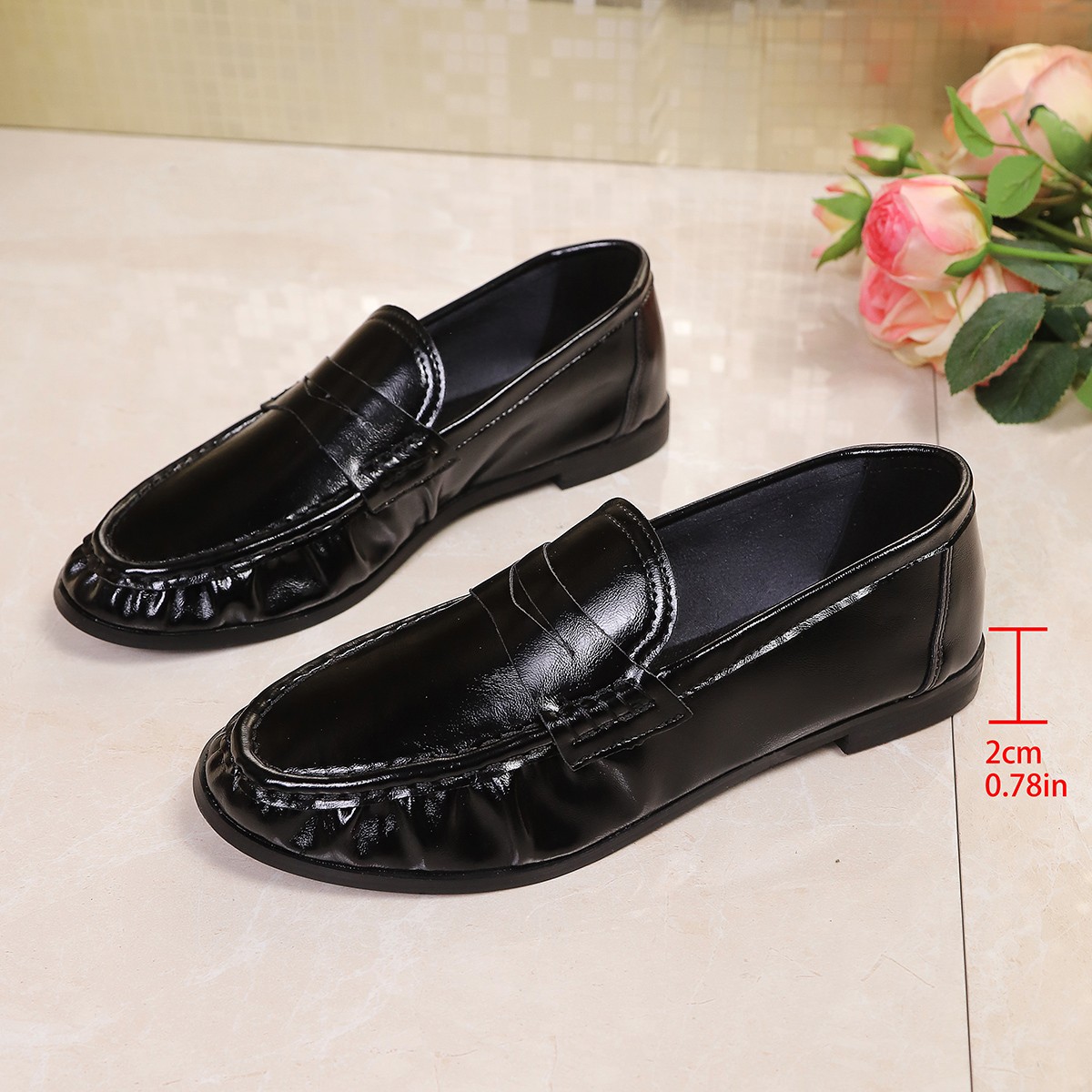 2026 Summer British Style Blac - đánh giá và giá Women'S Fashion Loafers