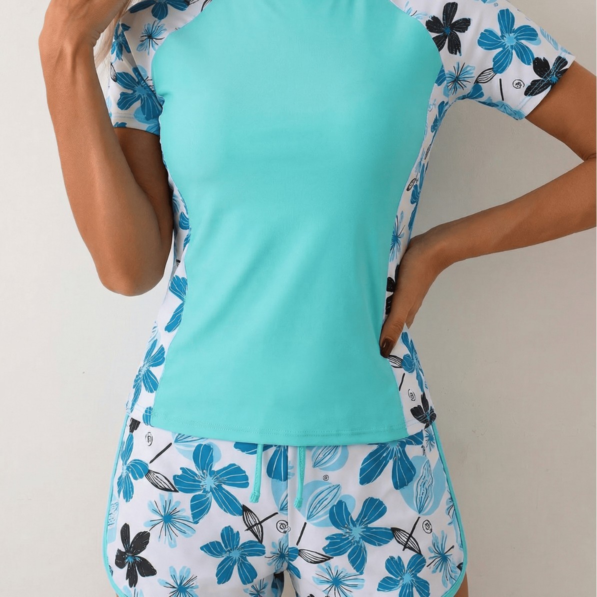 Woman Tankini With Shorts Crop - đánh giá và giá Crop Top Women