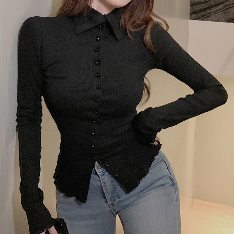 Shirts Women Skinny Elegant Si - đánh giá và giá Women'S Y2K Fashion Aesthetic