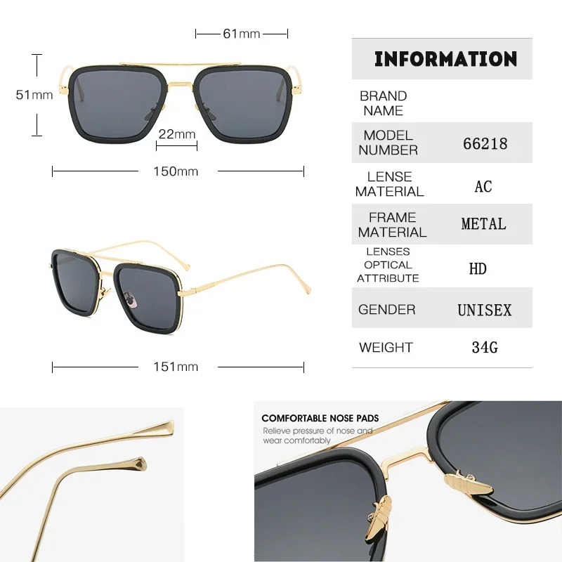 Steam Punk Tony Stark Sunglass - đánh giá và giá Women Fashion Glasses